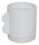 Candle Holder White With Wax 11CM