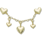 Goldair Gold Heart Chain Jibbitz - Multi Osfa