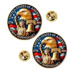 U.s .250TH Anniversary Enamel Pin 3D Textured Metal Lapel Pin For 250 Years Independence Day U.s. 250TH Birthday Collectible Acc