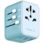 1-WORLD 20W 3-PORT + Ac Travel Adapter - Blue