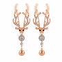 Adjustable Nipple Clamps Rose Gold With Bells A Pair