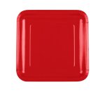 Party 7" Square Plate Ruby Red 16CT
