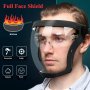 1-PACK Safety Face Shield - Transparent Full Face Protective Visor With Plastic Material For Heat Decoration Polish And Work In Kitchen & Industry