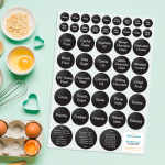 Chalky Pantry Labels - Baking - Black
