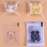 100PCS Self-sealing Food Bags For Biscuits & Snacks 7.01CM Transparent Crispy Milk Design Perfect For Homemade Treats