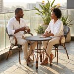 Gardena Garden Patio Furniture Waterproof Mesh Outdoor Dining Chair