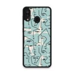 Custom Printed Tpu Cases - Samsung Galaxy A20 Samsung Galaxy A30 & 39 Blue Line Face& 39 By
