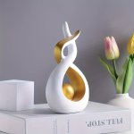 1PC Abstract Ornament Resin Statue Art Craft For Bookshelf Home Living Room Office Cafe Decor Room Tabletop Display Entryway Dec