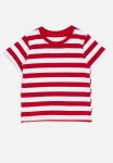 PoP Candy Striped Crew Neck Tee-red & White