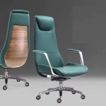 Luxury Mid-back Executive Leather Office Chair - Green