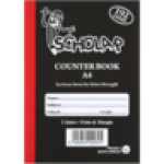 A4 Feint & Margin Hardcover Counter Book 192 Page