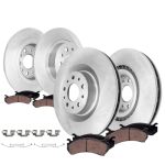 Detroit Axle - Brake Kit For Fiat 2014-2020 500L Disc Brake Rotors Ceramic Brakes Pads 2015 2016 2017 2018 2019 Replacement : 12