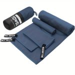 3PCS Quick Drying Sports Towel Portable Super Absorbent Soft Ultralight Fiber Towel Fitness Camping Beach Towel Outdoor Sports T
