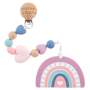 Rainbow Silicone Pacifier / Dummy Clip With Teether By