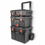 Tork Craft Plastic Tool Box Storage Station With Wheels 3 Tier