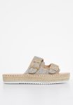 Footwork Rigel Flatform Espadrille Slide - Silver