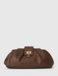 Portia Padlock Soft Clutch - 0 Chocolate
