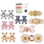 8 Pairs Bear Jeans Pant Waist Tightener Adjustable Buttons Pins Clips