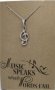 Crcs -stainless Steel Necklace On Card-music Note & Words