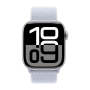 Apple Watch Series 10 Gps 46MM Silver Aluminium Case With Blue Cloud Sport Loop