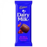 CADBURY Dairy Milk Rum & Raisin Chocolate Slab 80G