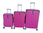Smte Galaxia Abs With Telescoping Handle And Lock Luggage Set Pink 3 Piece With Keychain