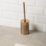 Toilet Brush Textured Brass