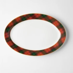 Jenna Clifford - Red Tartan Oval Platter 35.5CM