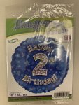 Blue Number 2 Foil Balloon