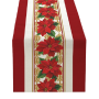 Poinsettia Red Christmas Table Runner Christmas Holiday Kitchen Dining Decor
