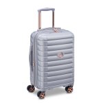 DELSEY Shadow 5.0 55CM 4DW Cabin Trolley Case Silver