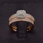 9CT Rose Gold Wedding Ring Twin-set