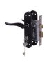 Handle On Plate Dolce Lockset 3 Lever Mortice Lock Matte Black