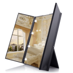 Desktop Three Sided Mirror LED Makeup Mirror Makeup Mirror Makeup Mirror Fashion Makeup Mirror With Light Portable Foldable Thre