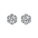 DESTINY Petal April diamond Birthstone Earring With Swarovski Crystals