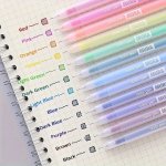 12-COLOR Candy-colored Simple Gel Pen Watercolor Pen Diary Pen 0.5MM