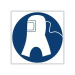 Air-supplied Hood Shall Be Worn Safety Sign MV11