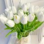 10PCS Premium Artificial Flowers Real Touch Tulips Bouquet Artificial Flowers For Wedding Room Home Hotel Party Event Christmas Decor Mother's Day Gift For Mom