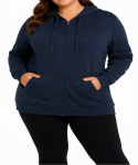 Ladies Hoody Tracktop Navy - 6XL Blue