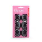 Kikkerland Black Cat Bag Clips Set Of 6