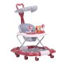 4IN1 Cute Cartoon With Push Music & Wheels Sit-to-stand Learning Baby Walker