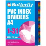 Plastic File Dividers – A4 140M – 31 Tab 1-31 – FIL046