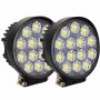 Pack Of 2 42W Round LED Working Car Lights 2000LM 5CM Thickness