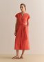 Cotton Poplin Cap Sleeve Belted Dress