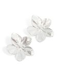Waterproof Textured Flower Stainless Steel Ring