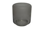 Cylindrical Glass Vase Matt Black
