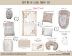 Cot Duvet Bedding Soft Boho Floral Bunny Set
