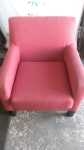 Red Fabric Armchair