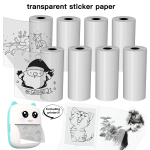3 Rolls 6 Rolls 9 Rolls Clear Self-adhesive Thermal Paper For Pocket Printer Water And Oil Resistant Durable Printable Trans