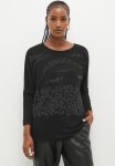 Embellished Front Knit Top - Black